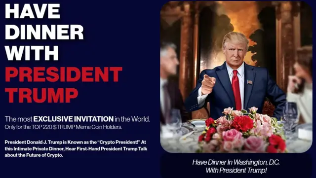 Cena Cripto de Trump Genera Controversia y Llamados a Su Destitución