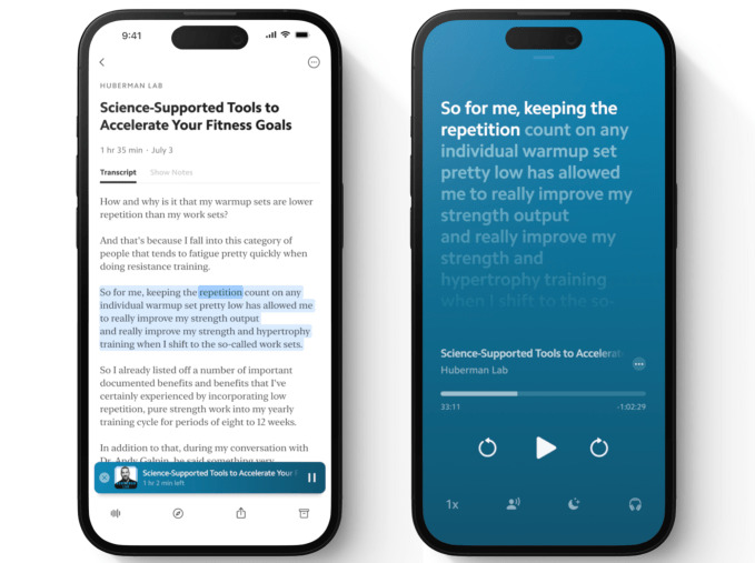 Matter transforma la experiencia de podcasts con su nueva función de transcripción